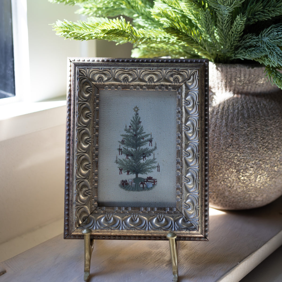 5"x7" Vintage Tree with Bows Print