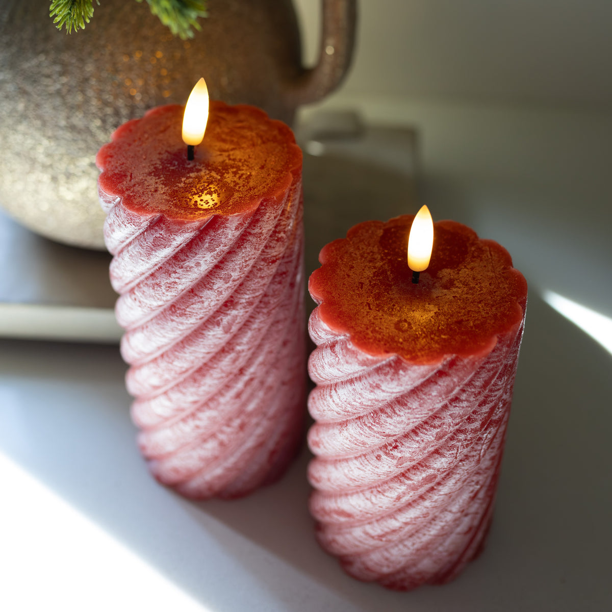 Red Twist LED Candle | 2 Sizes