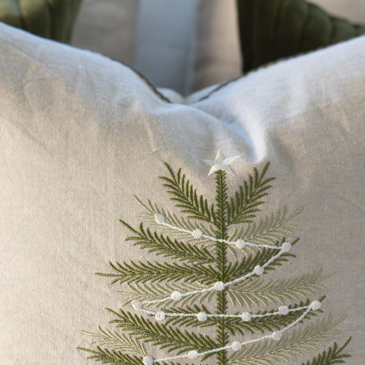 20" Embroidered Tree Pillow