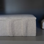 14" Beige Linen Storage Book