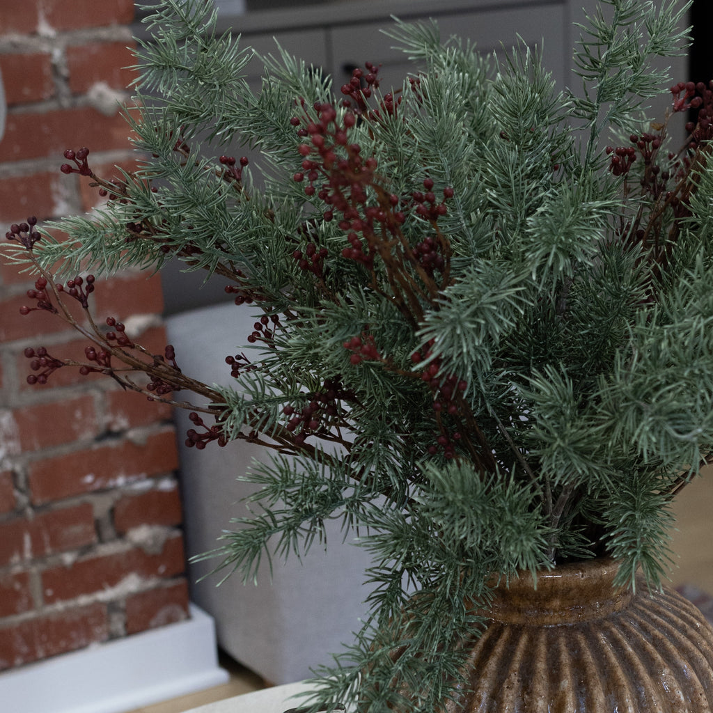 30" Burgundy Berry Stem