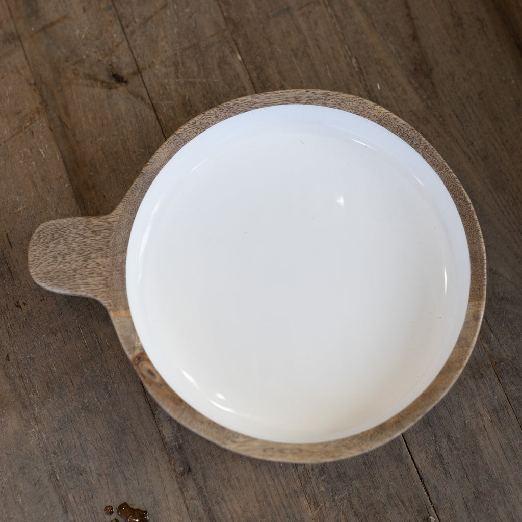 Round Enamelware Tray