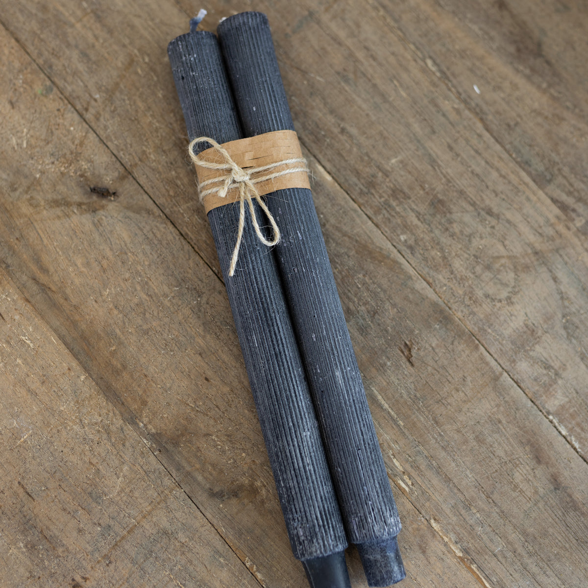 10" Pleated Taper Candle | Set of 2