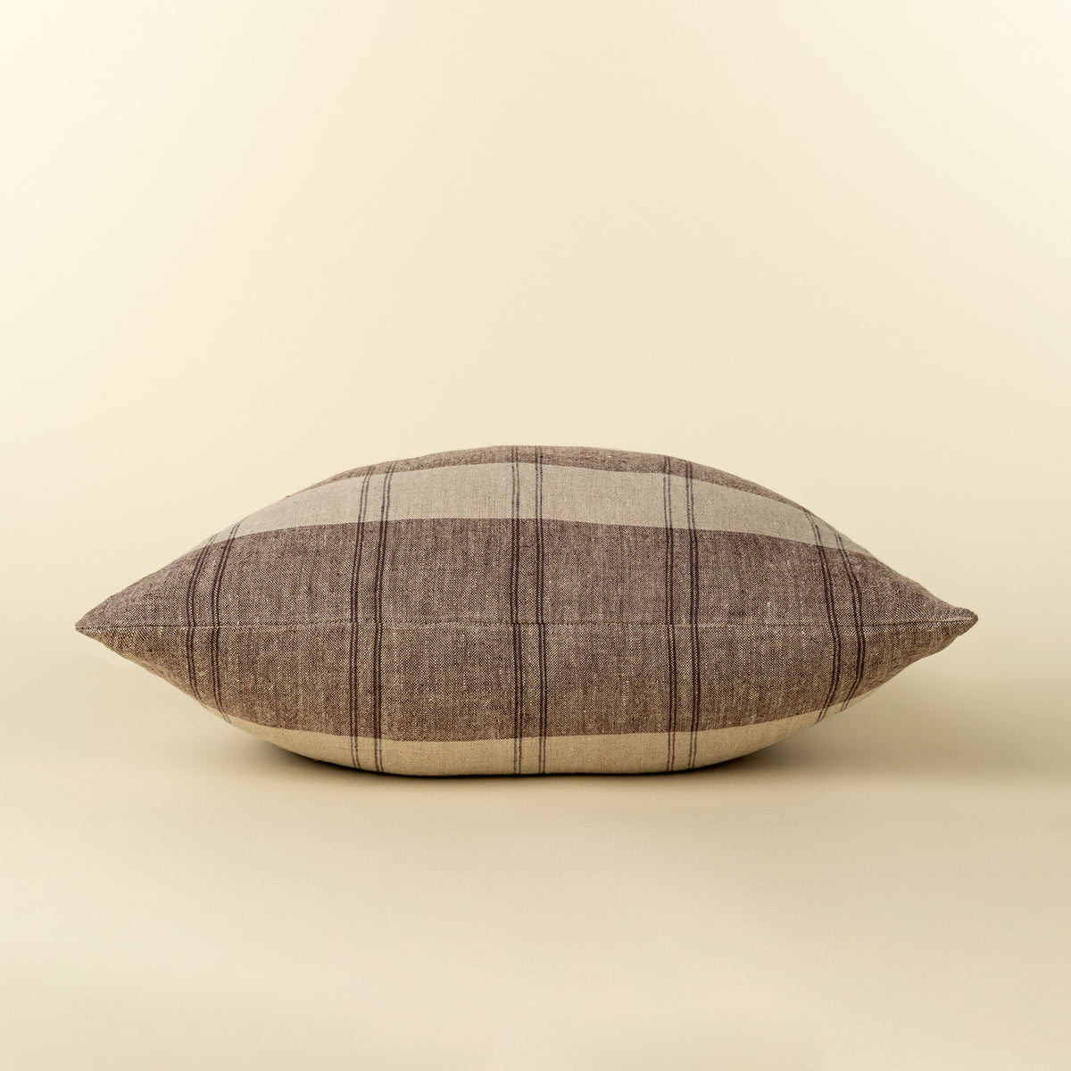 20" Fieldstone Plaid Linen Pillow