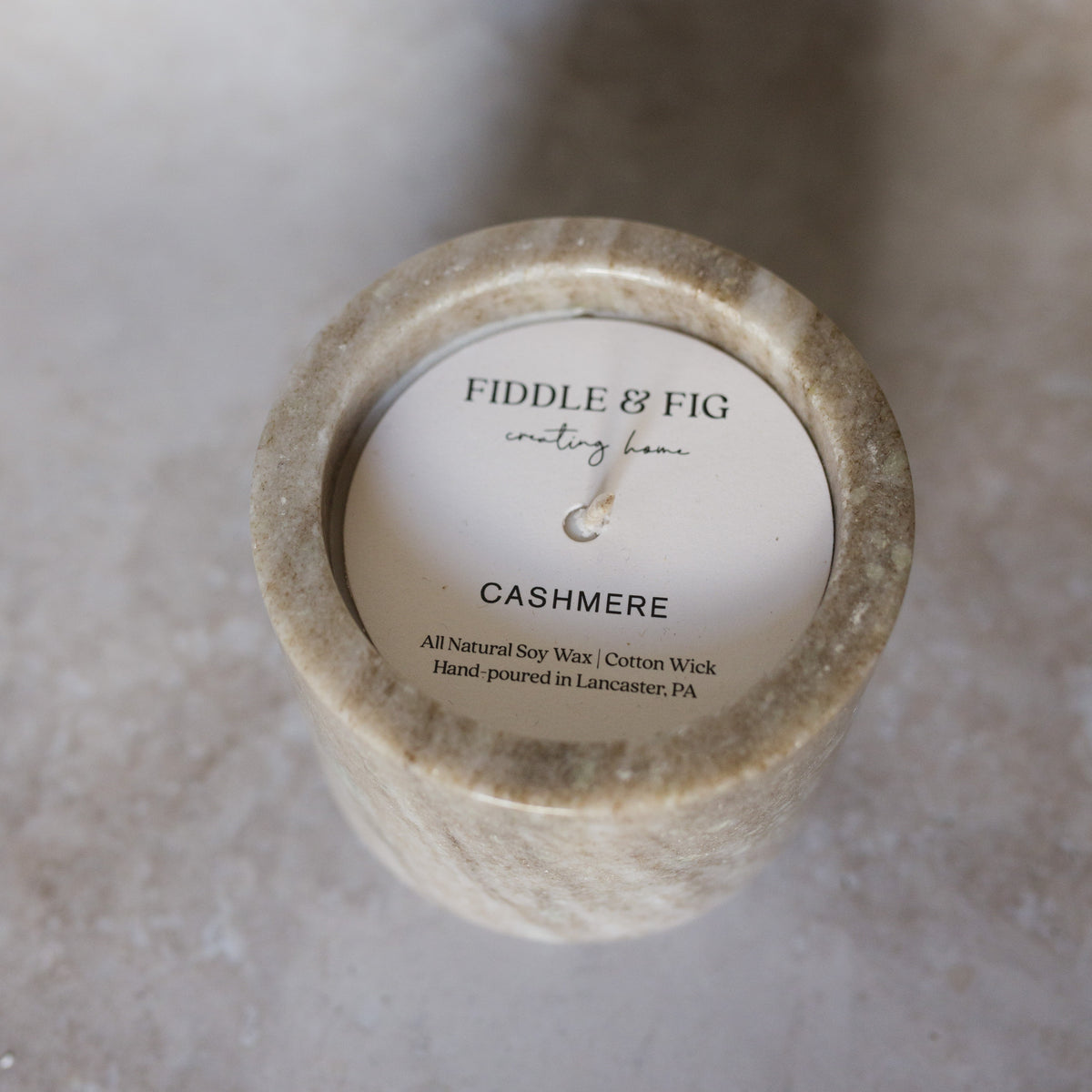 Grey Marble Candle | Cashmere