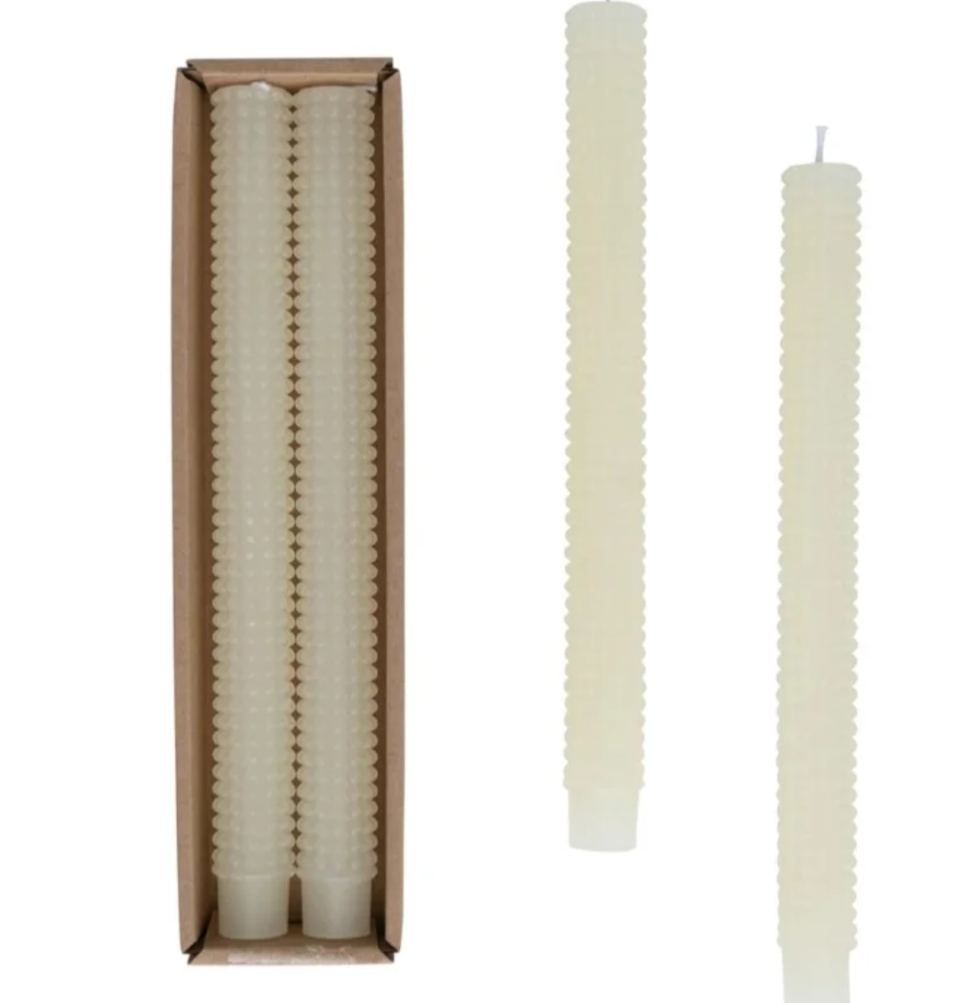 10" Hobnail Taper Candle