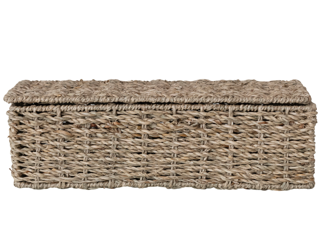 Hand-Woven Seagrass 3-Section Basket