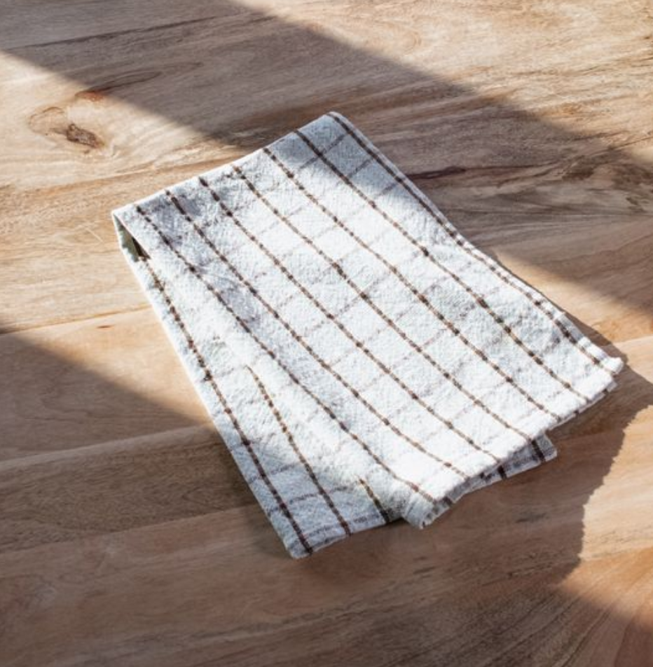 Brown Check Towels | Set of 2