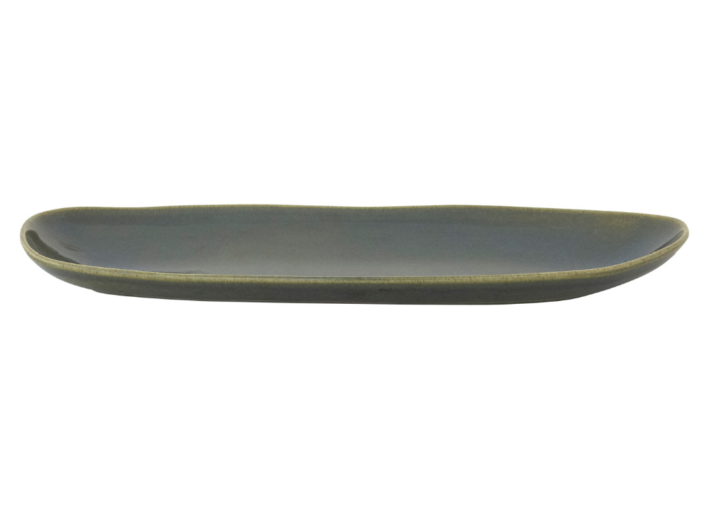 Green Stoneware Tray