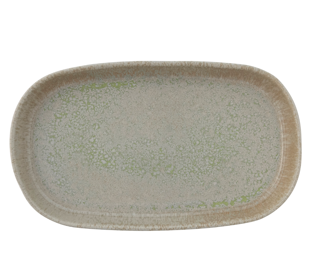 13" Cream Stoneware Platter