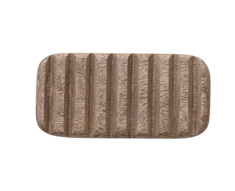 Carved Mango Wood Soap Dish