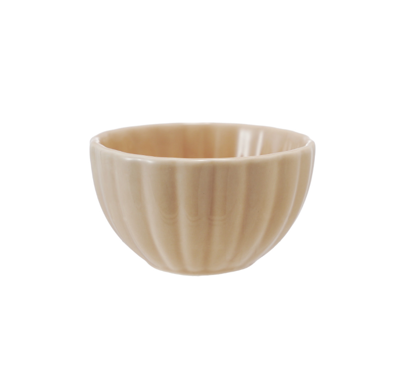 Stoneware Ribbed Bowl