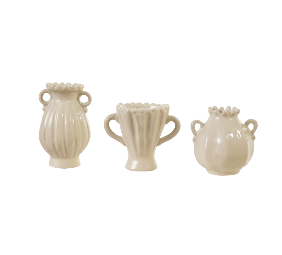 Stoneware Vase with Handles | 3 Styles