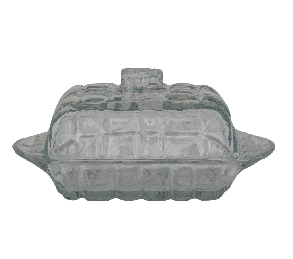 Pressed Glass Butter Dish