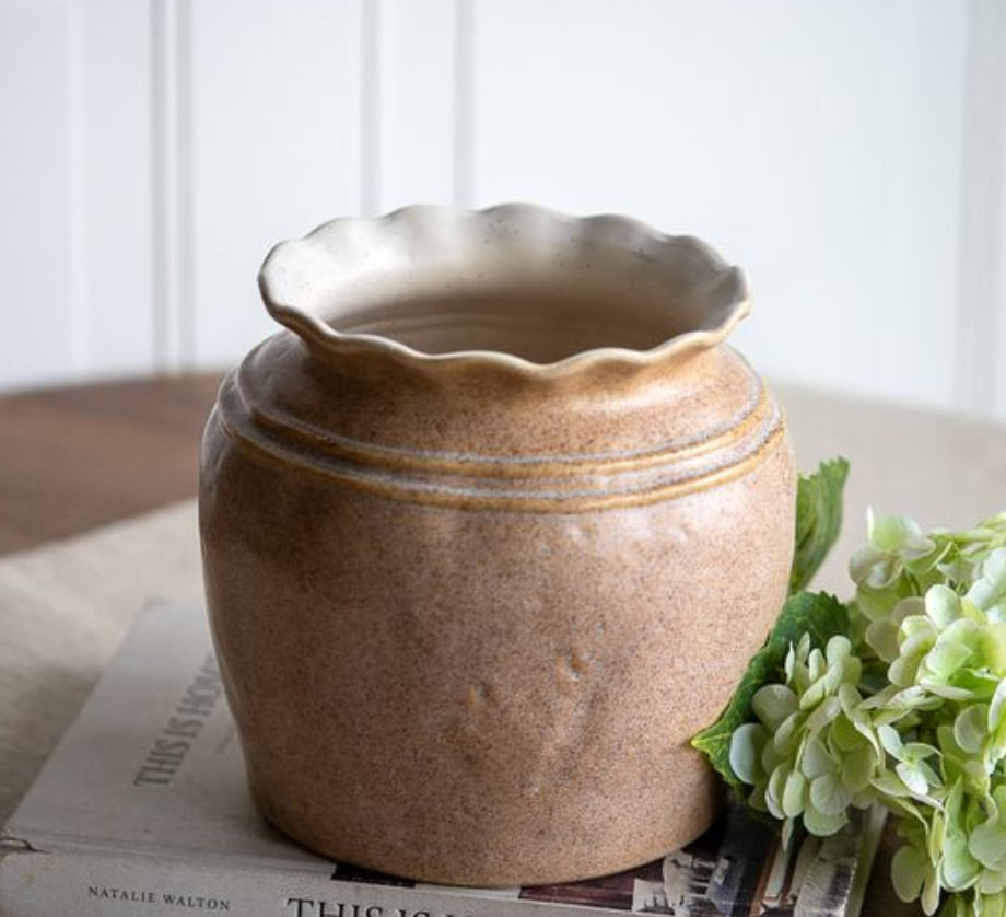 Cream Ceramic Pot