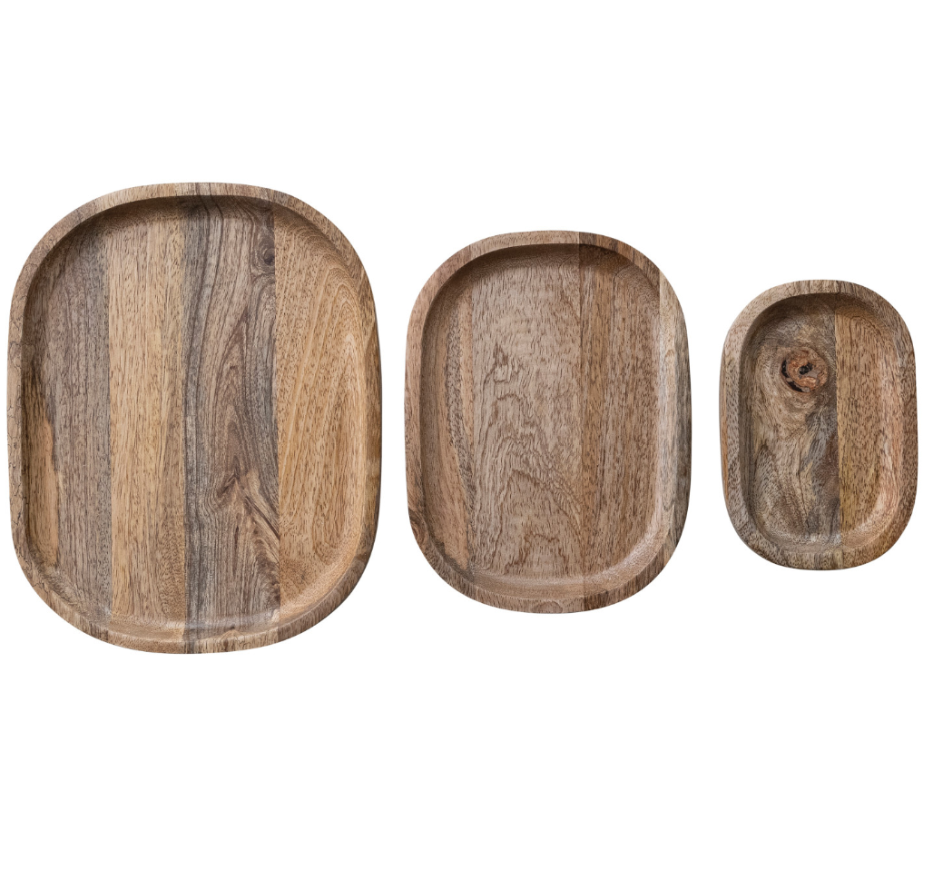 Oval Mango Wood Trays | 3 Sizes