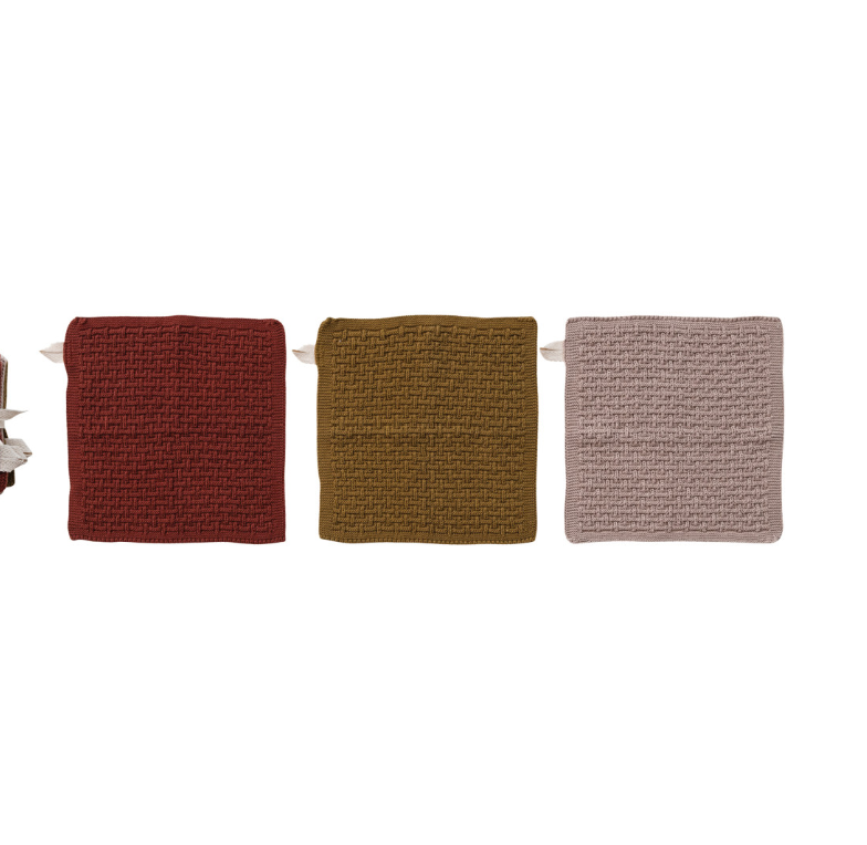 Cotton Knit Dishcloth | 3 Colors