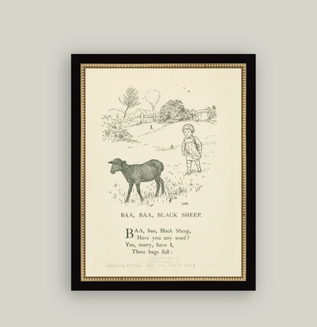 Black Sheep Wall Print | 7" x 9"