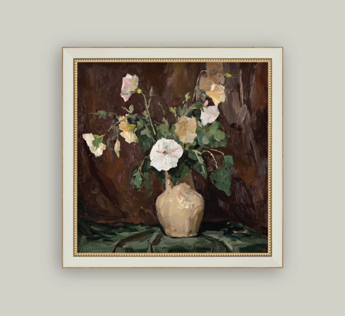 Mallow Flowers Print | 8" x 8"
