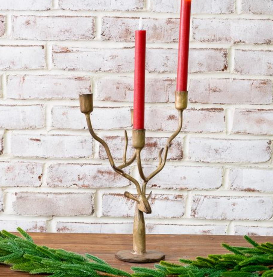13" Antler Candle Holder