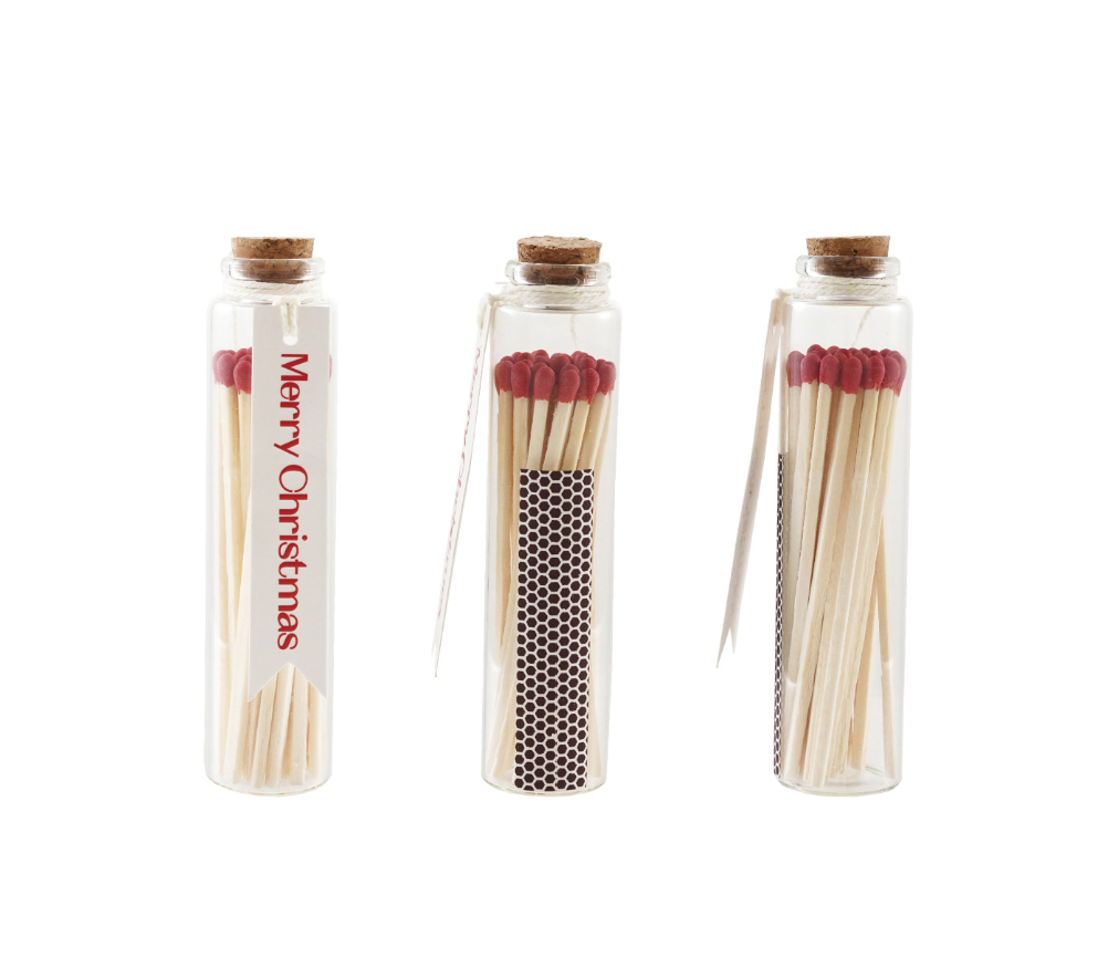 Glass Bottle Match Holder