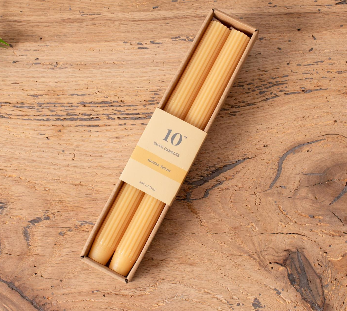10" Ribbed Taper Candles