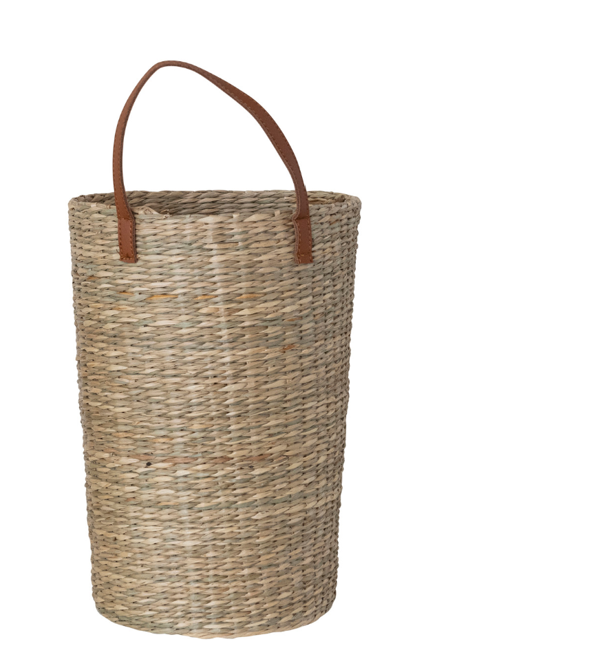 Hand-Woven Seagrass Hanging Basket