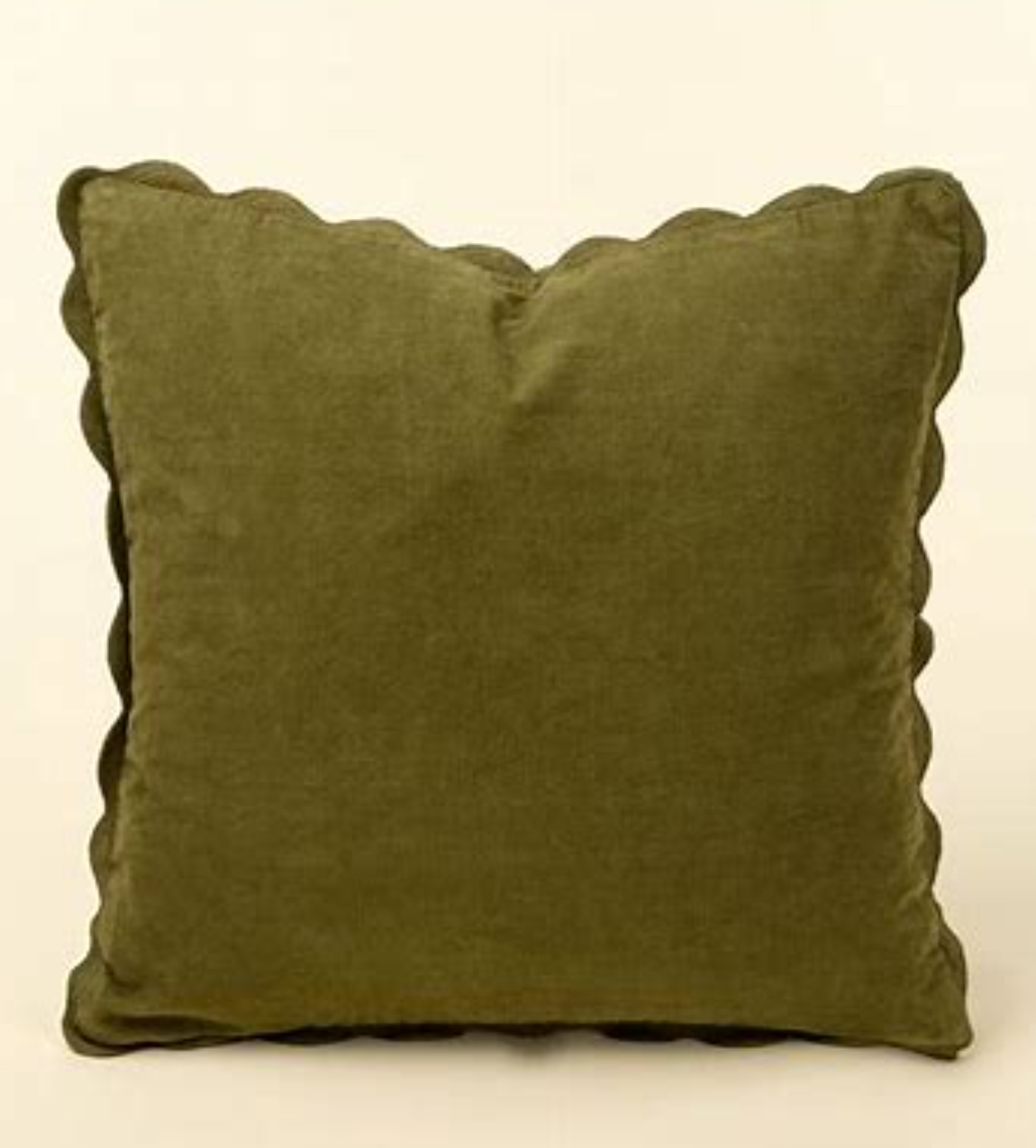 20" Scalloped Corduroy Pillow | 2 Colors