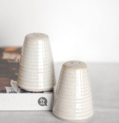 Striped Salt & Pepper Shaker Set
