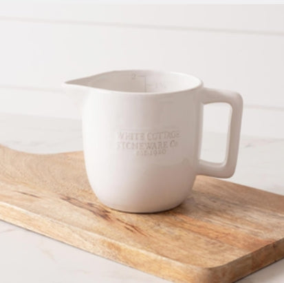White Cottage Ceramic Measuring Cup