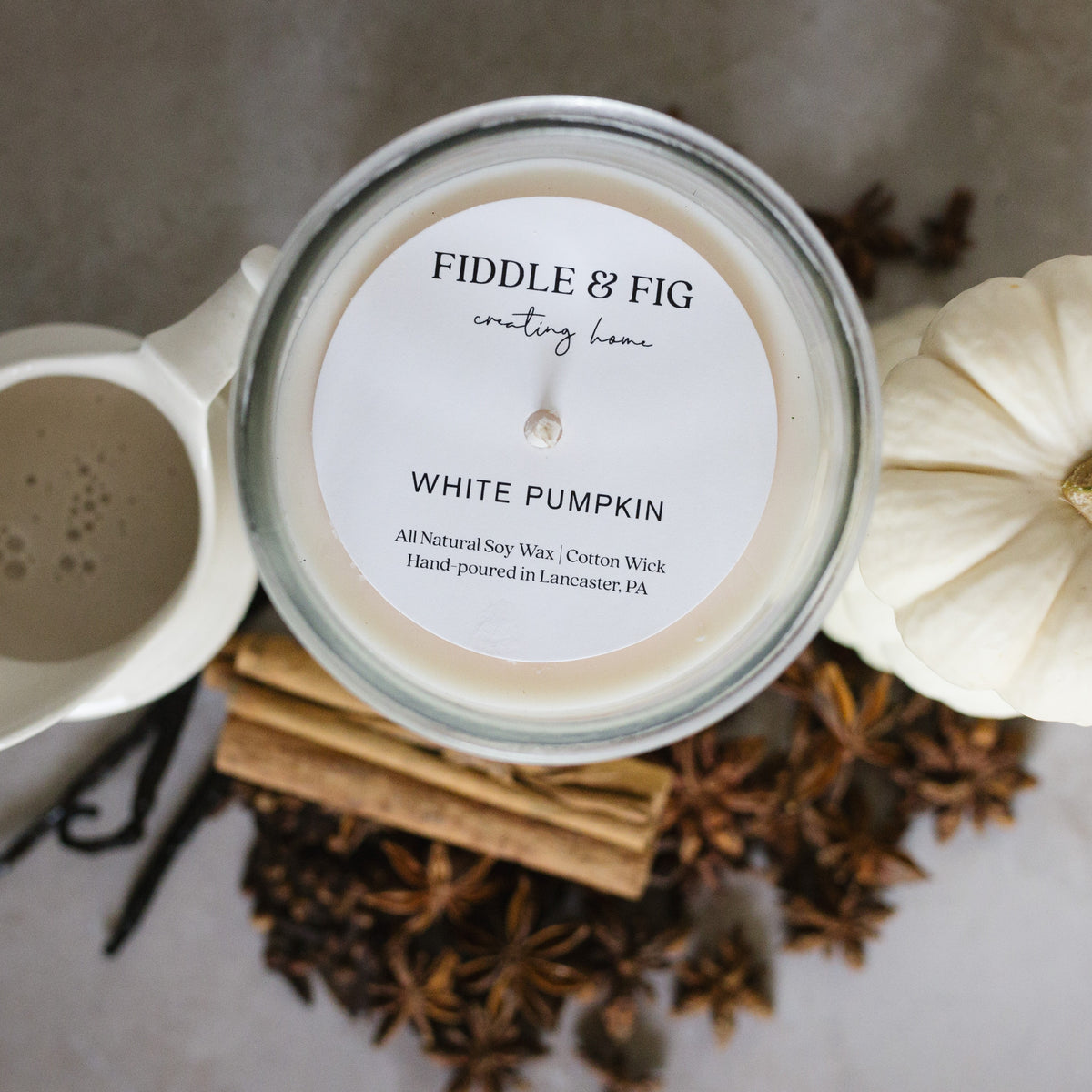 20 oz. White Pumpkin Candle