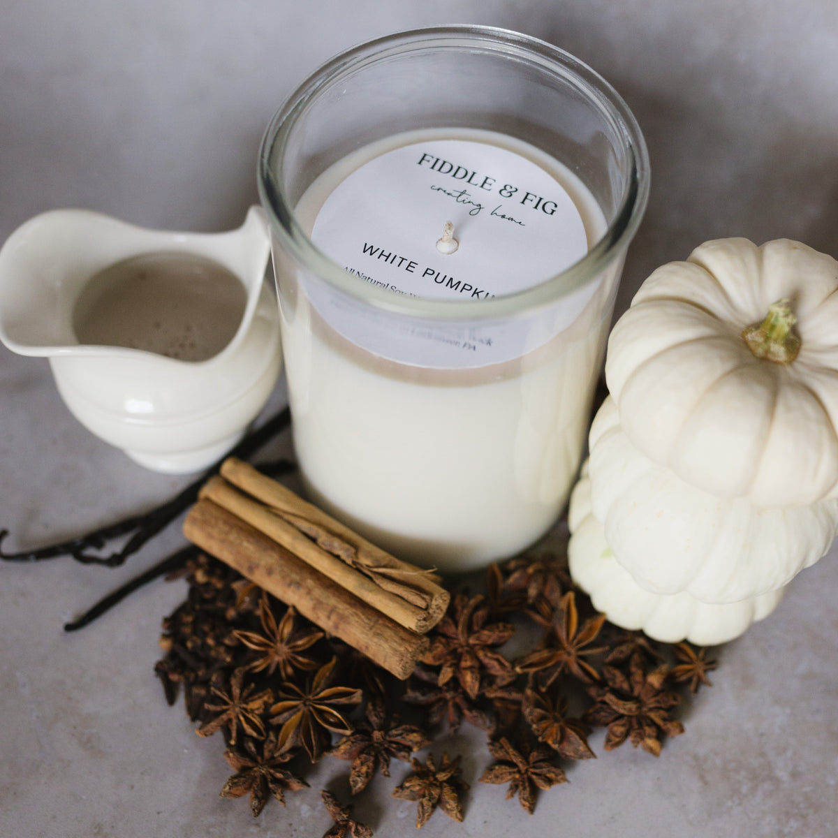 20 oz. White Pumpkin Candle