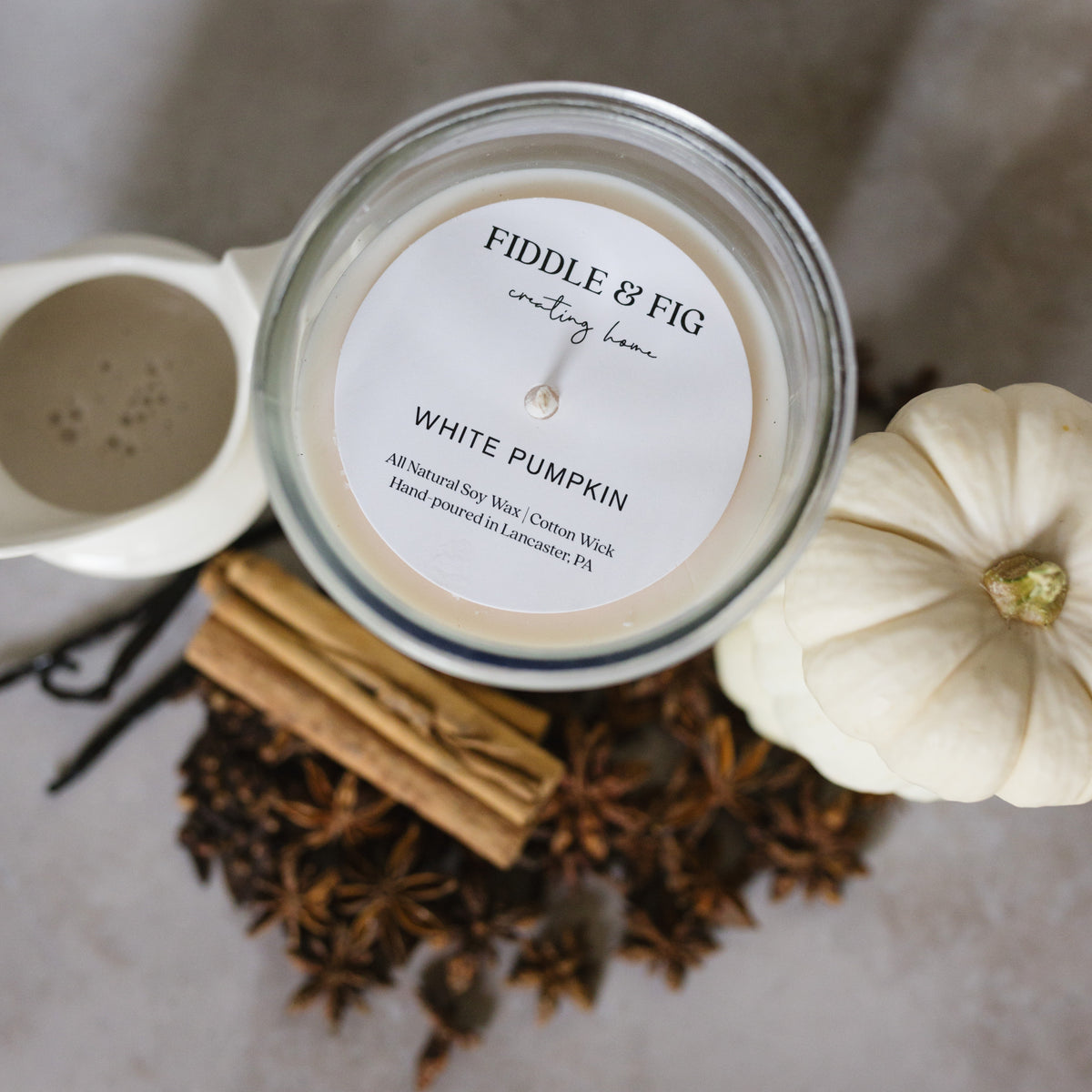 20 oz. White Pumpkin Candle